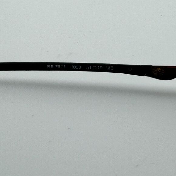 Ray-Ban RB‎ 7511 1000 Eyeglasses Frames Mens Black Silver 49-19-140 H13375 main image 3